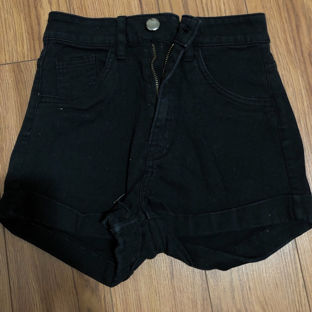 H&M Black Denim Shorts